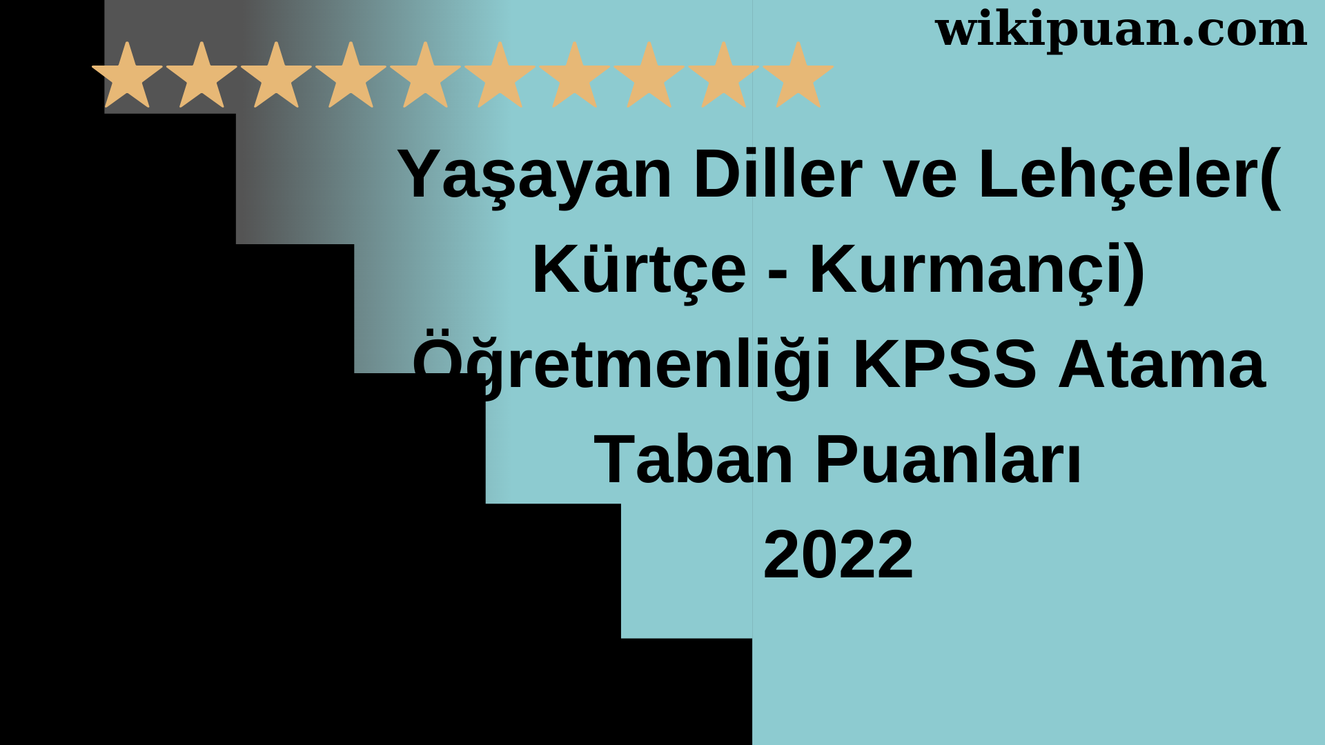 Yaşayan Diller ve Lehçeler( Kürtçe - Kurmançi) Öğretmenliği KPSS Atama Taban Puanları Temmuz 2022-MEB