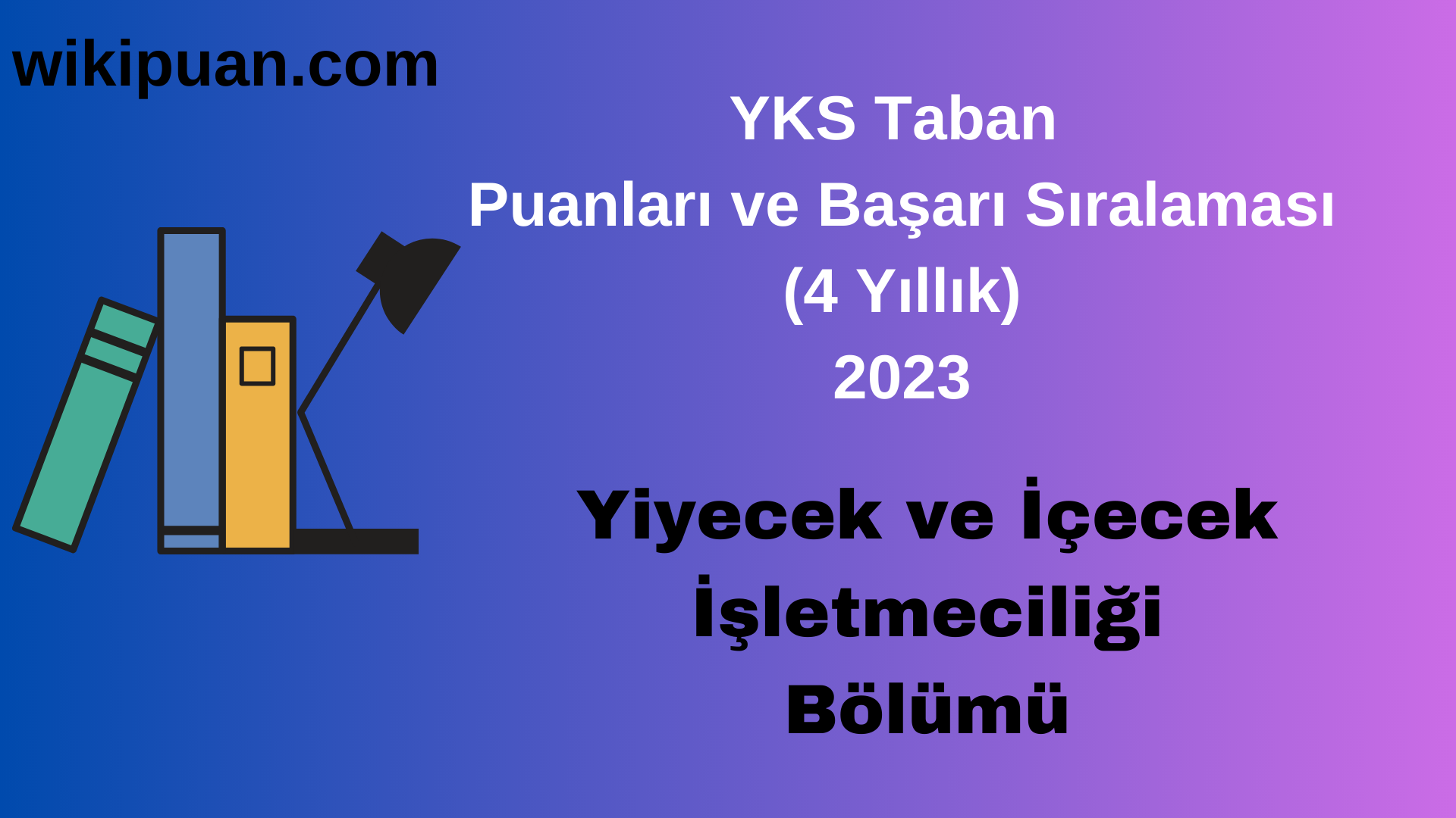 Yiyecek ve İçecek İşletmeciliği Bölümü 2023 Taban Puan & Taban Başarı Sırası