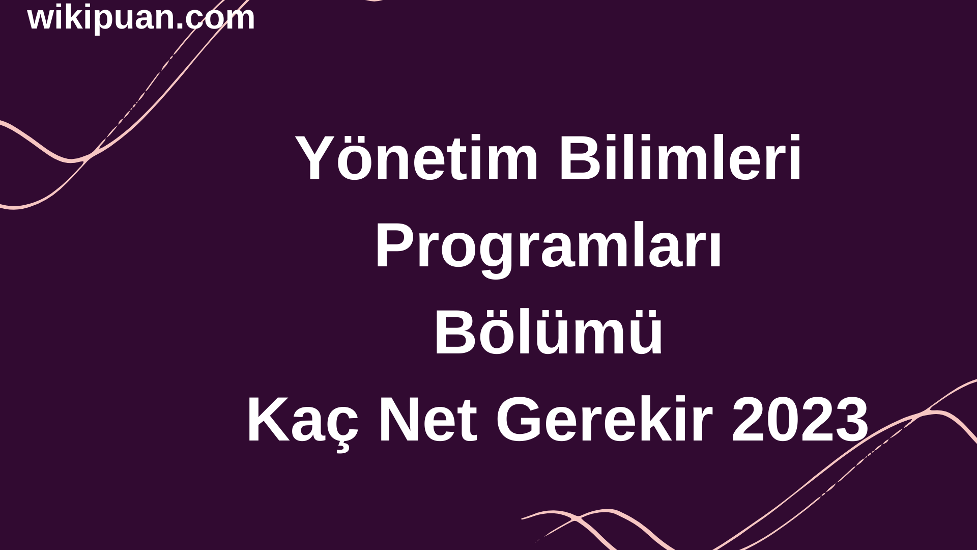 Yönetim Bilimleri Programları Bölümü İçin Kaç Net Gerekir 2023