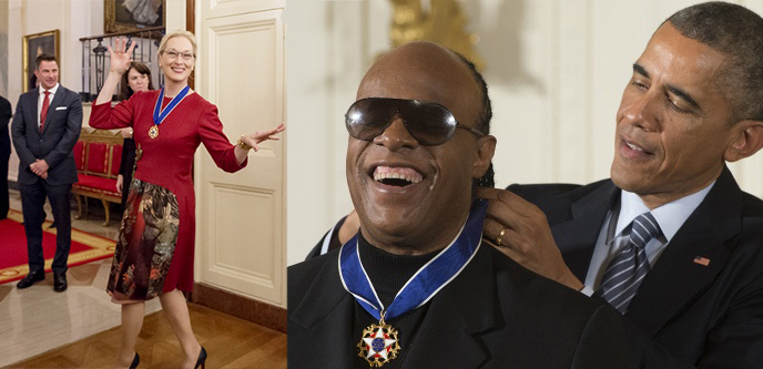 Meryl Streep And Stevie Wonder received the highest award the US