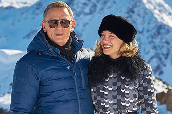 Daniel Craig and Léa Seydoux on set "Spectre" in Austria