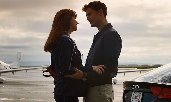 Jamie Dornan and Dakota Johnson in the new trailer Fifty Shades of Grey