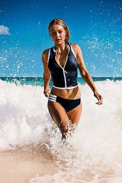 Hot time: Gigi Hadid in an advertising campaign Seafolly