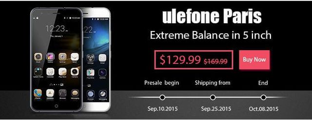 Ulefone Paris - almost iPhone 6S, but at a price $ 129.99