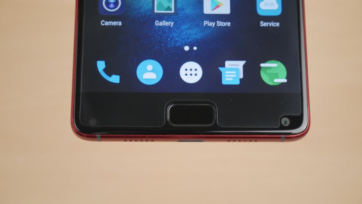 Elephone S8 Red REVIEW design front camera and hone button