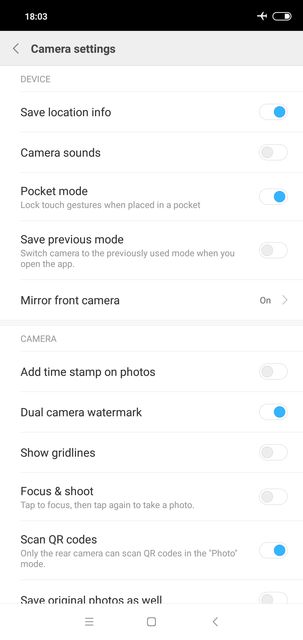 Xiaomi Redmi Note 6 Pro REVIEW camera app settings