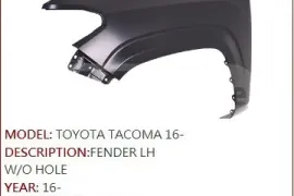 ავტონაწილები, ძარის ნაწილები, ფრთა, TOYOTA 