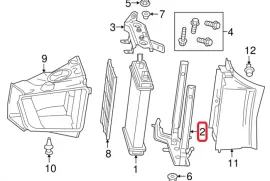 Autoparts, Cooling system, Radiator bracket, CHEVROLET 