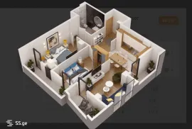 Продается квартира, 3 Kомнатная, Новостройка, Тбилиси, Вашлиджвари