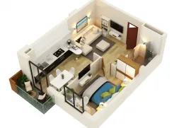 Продается квартира, 2 Kомнатная, В процессе строительства, Тбилиси, Глдани