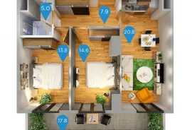 Продается квартира, 3 Kомнатная, Новостройка, Тбилиси, Диди Дигоми