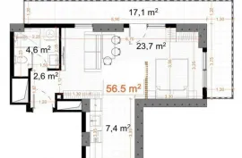 იყიდება ბინა, 1 ოთახიანი, ახალი აშენებული, ბათუმი