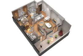 Apartment for sale, 3 Room, Under construction, Tbilisi, Ortachala