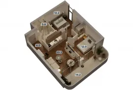 იყიდება ბინა, 3 ოთახიანი, მშენებარე, თბილისი