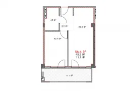 Apartment for sale, 2 Room, Under construction, Tbilisi, Digomi