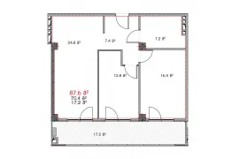 Apartment for sale, 3 Room, Under construction, Tbilisi, Digomi