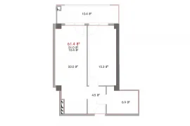 Продается квартира, 2 Kомнатная, В процессе строительства, Тбилиси, Дигоми