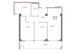 Продается квартира, 4 Kомнатная, В процессе строительства, Тбилиси, Дигоми