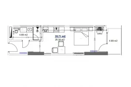 Apartment for sale, 1 Room, New building, Batumi, Adlia