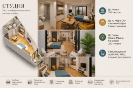 Apartment for sale, 1 Room, New building, Batumi, Airport District