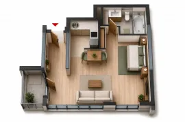 Apartment for sale, 1 Room, New building, Batumi, Airport District