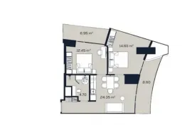 Apartment for sale, 3 Room, New building, Batumi, Rustaveli District