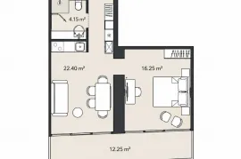 Apartment for sale, 2 Room, New building, Batumi, Rustaveli District