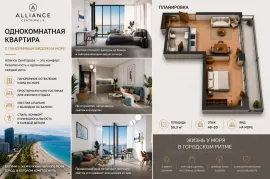 Apartment for sale, 2 Room, New building, Batumi, Rustaveli District