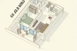 Продается квартира, 2 Kомнатная, В процессе строительства, Тбилиси, saburtalo