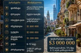 იყიდება ბინა, 3 ოთახიანი, ახალი აშენებული, ბათუმი, ძველი ბათუმის უბანი