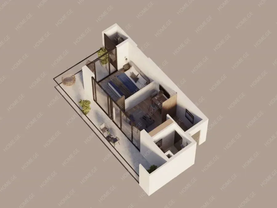 Продается квартира, 2 Kомнатная, Новостройка, Батуми
