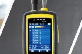 Trotec PC 220 – ნაწილაკების მრიცხველი მტვრის გაზომვა კალიბრაცია კალიბრაციის