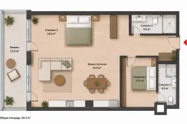 Apartment for sale, 3 Room, New building, Batumi, Adlia