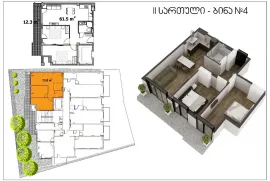 იყიდება ბინა, 3 ოთახიანი, მშენებარე, თბილისი, ორთაჭალა