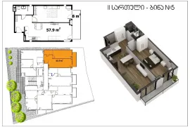 იყიდება ბინა, 2 ოთახიანი, მშენებარე, თბილისი, ორთაჭალა