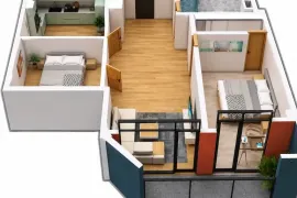 Продается квартира, 3 Kомнатная, Новостройка, Рустави, Новый Рустави