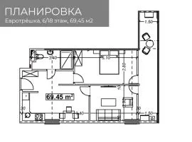 Продается квартира, 3 Kомнатная, В процессе строительства, Батуми, Адлия