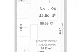 Apartment for sale, 1 Room, New building, Tbilisi, Didi digomi
