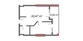 Apartment for sale, 2 Room, Under construction, Batumi, Khimshiashvili District