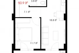Apartment for sale, 2 Room, Under construction, Tbilisi, Varketili