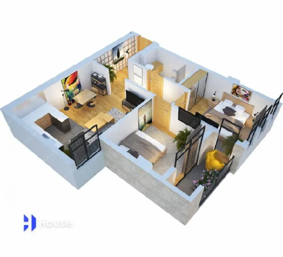 Продается квартира, 2 Kомнатная, Новостройка, Тбилиси, Диди Дигоми