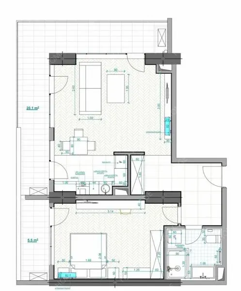 იყიდება ბინა, 2 ოთახიანი, ახალი აშენებული, ბათუმი, აეროპორტის უბანი