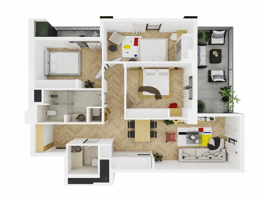 Apartment for sale, 4 Room, Under construction, Tbilisi, saburtalo