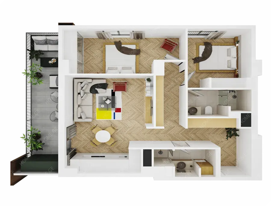 Apartment for sale, 3 Room, Under construction, Tbilisi, saburtalo