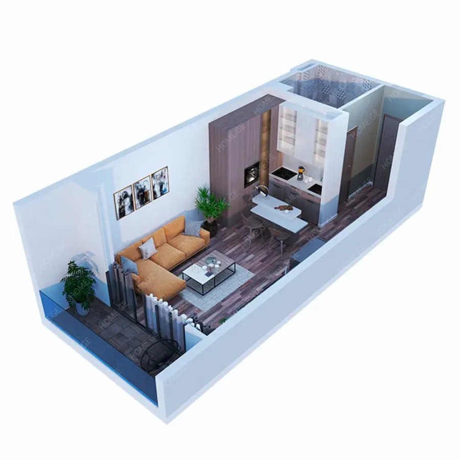 Продается квартира, 2 Kомнатная, Новостройка, Батуми, Багратионов район