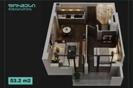Apartment for sale, 2 Room, Under construction, Tbilisi, saburtalo