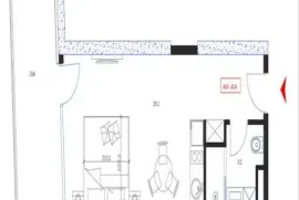 Продается квартира, 1 Kомнатная, Новостройка, Батуми, Район аэропорта