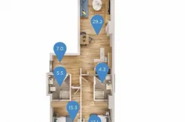 Apartment for sale, 3 Room, New building, Tbilisi, Nadzaladevi