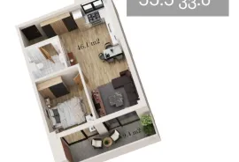 Apartment for sale, 2 Room, Under construction, Tbilisi, Didi digomi