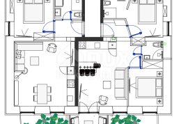 RIJEKA, TURNIĆ - vrhunski stanovi u novoadaptiranoj kući, parking, mirna ulica, pogled, Rijeka, شقة